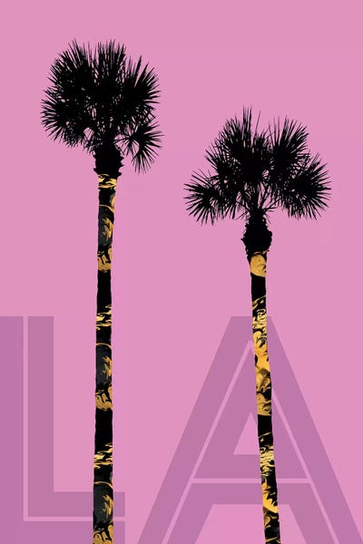 Los Angeles: Palm Trees LA Pink by Melanie Viola