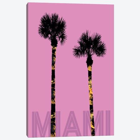 Palm Trees Miami Canvas Print #MEV175} by Melanie Viola Art Print