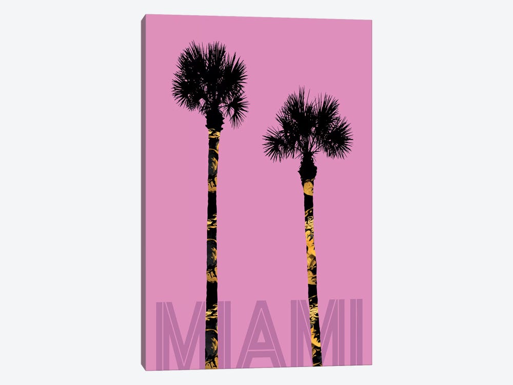 Palm Trees Miami by Melanie Viola 1-piece Canvas Print