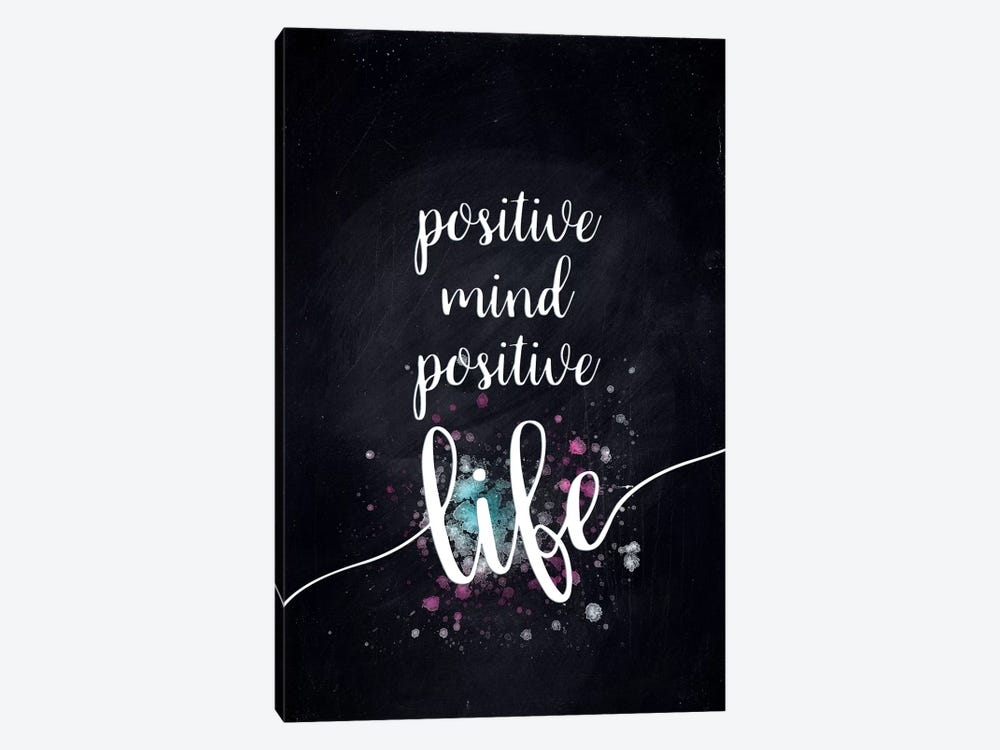 Positive Mind Positive Life by Melanie Viola 1-piece Canvas Art Print
