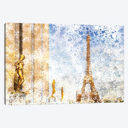 Paris Eiffel Tower & Trocadero Canvas Print #MEV18} by Melanie Viola Art Print