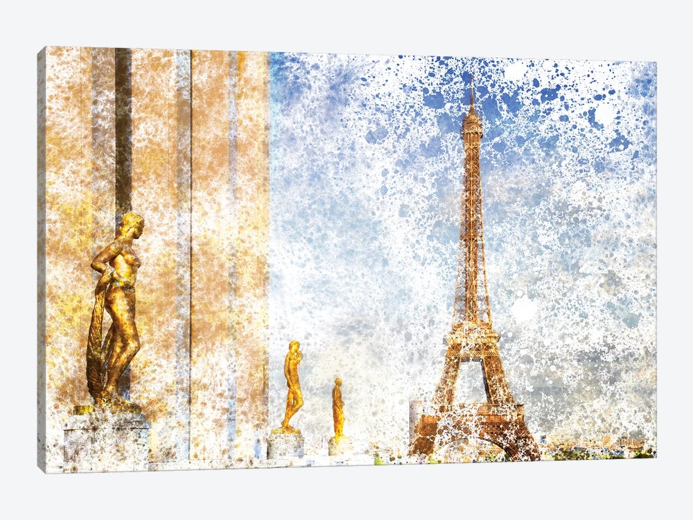 Paris Eiffel Tower & Trocadero by Melanie Viola 1-piece Art Print