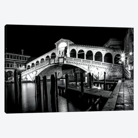 Venice Rialto Bridge At Night Canvas Print #MEV195} by Melanie Viola Canvas Art Print