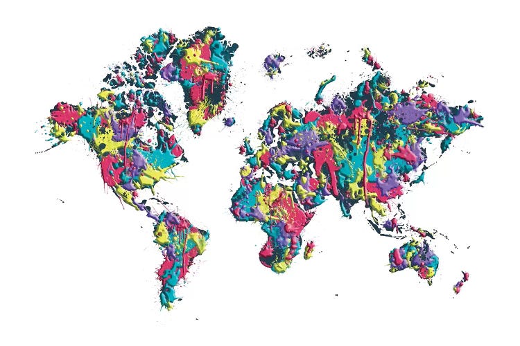 World Map Splashes