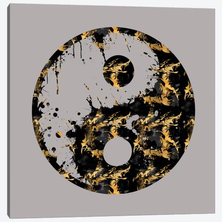 Abstract Yin And Yang Taijitu Symbol Canvas Print #MEV1} by Melanie Viola Canvas Art