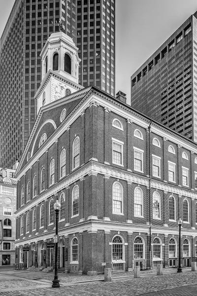 Black & White Cityscapes: Boston Faneuil Hall by Melanie Viola