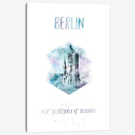 Coordinates Berlin Canvas Print #MEV20} by Melanie Viola Canvas Art