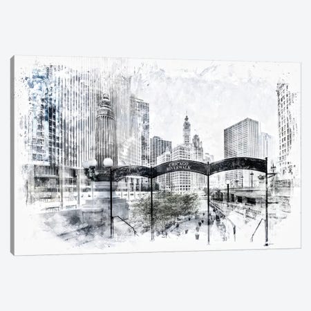 City Art Chicago Downtown Canvas Print #MEV211} by Melanie Viola Art Print