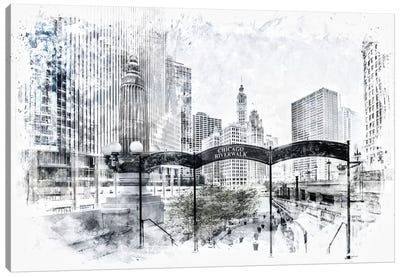 City Art Chicago Downtown Canvas Art Print - Chicago Skylines