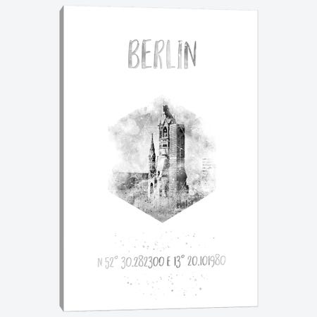 Coordinates Berlin Canvas Print #MEV21} by Melanie Viola Canvas Art