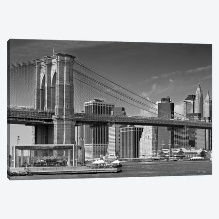 Manhattan Skyline & Brooklyn Bridge Canvas Print #MEV221} by Melanie Viola Canvas Art