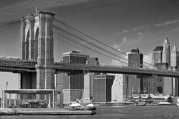 Brooklyn: Manhattan Skyline & Brooklyn Bridge by Melanie Viola