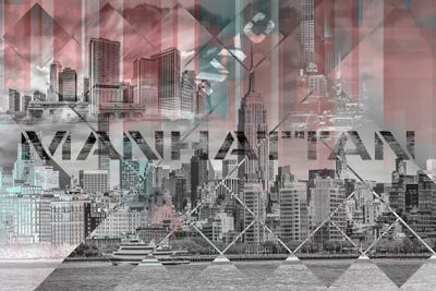 Modern Art Manhattan Collage by Melanie Viola canvas print