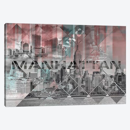 Modern Art Manhattan Collage Canvas Print #MEV224} by Melanie Viola Art Print
