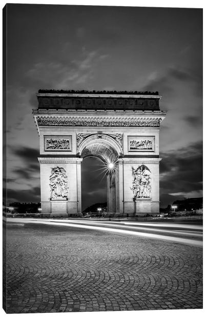 Paris Arc De Triomphe Canvas Art Print - Famous Monuments & Sculptures