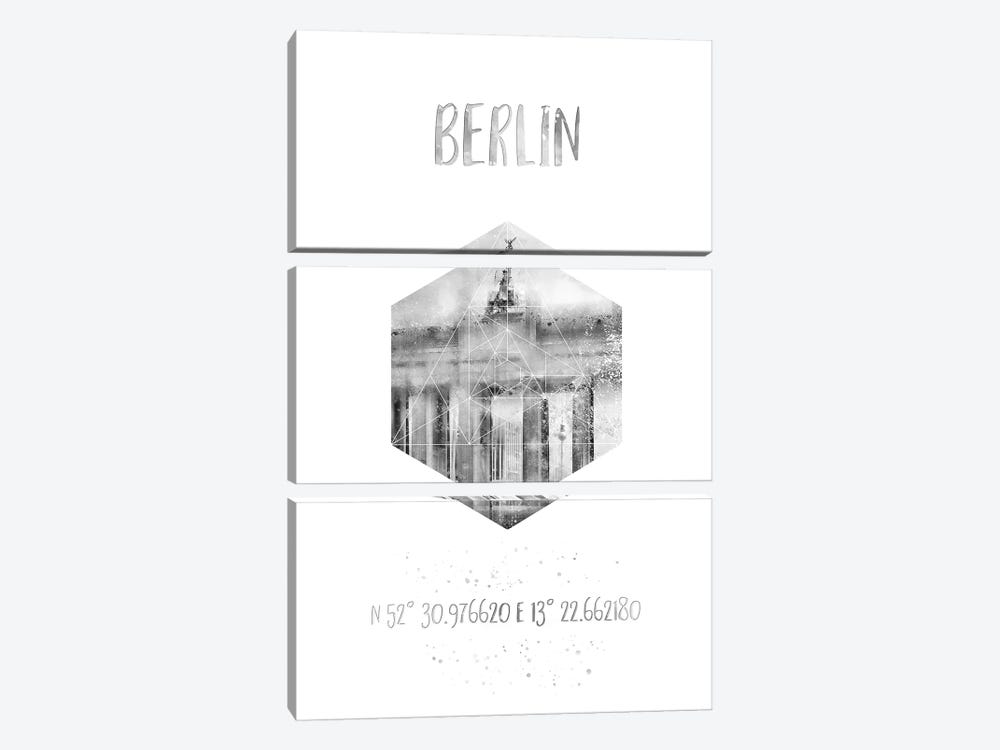 Coordinates Berlin Brandenburg Gate by Melanie Viola 3-piece Art Print