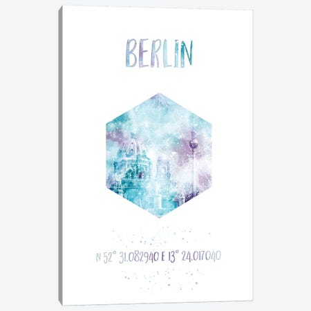 Coordinates Berlin Cathedral & Television Tower Canvas Print #MEV24} by Melanie Viola Canvas Art Print