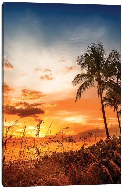 Bonita Beach Romantic Sunset Canvas Art Print - Florida Art