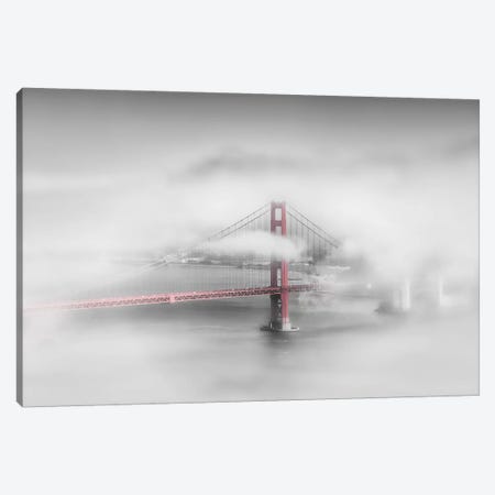 Foggy Golden Gate Bridge Canvas Print #MEV258} by Melanie Viola Canvas Art Print