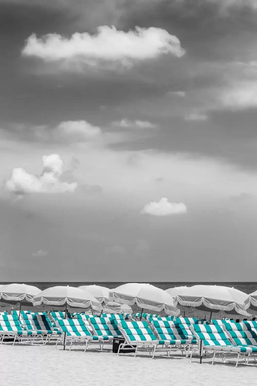 Beach Scene With A Turquoise Color Pop