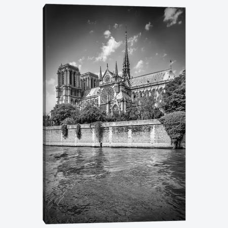 Cathedral Notre Dame In Black & White Canvas Print #MEV277} by Melanie Viola Canvas Wall Art