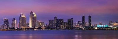 San Diego Evening Skyline by Melanie Viola canvas print