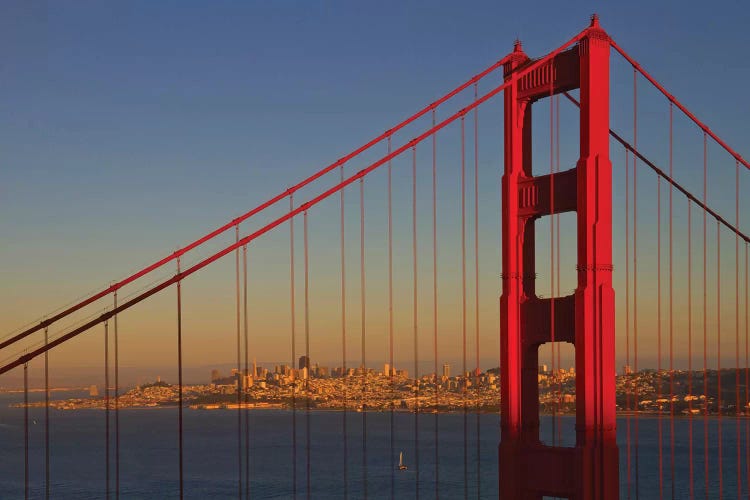 Golden Gate Bridge At Sunset