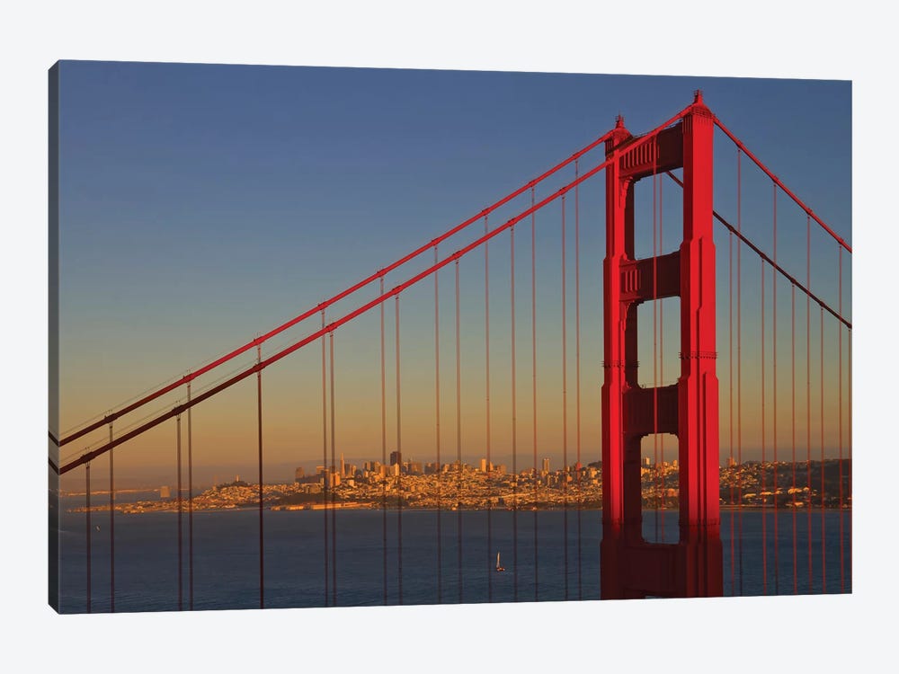 Golden Gate Bridge At Sunset by Melanie Viola 1-piece Canvas Print
