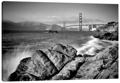 San Francisco Baker Beach | Monochrome Canvas Art Print - San Francisco Art