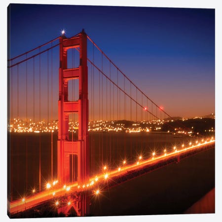 Golden Gate Bridge After Sunset Canvas Print #MEV304} by Melanie Viola Canvas Artwork