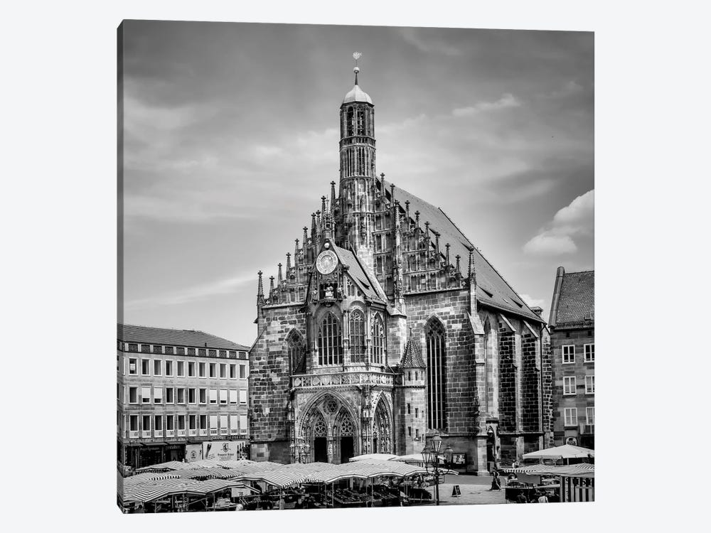 Nuremberg Church Of Our Lady And Main Market by Melanie Viola 1-piece Canvas Art