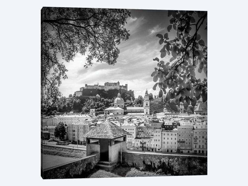 Salzburg Gorgeous Old Town With City Wall 1-piece Art Print