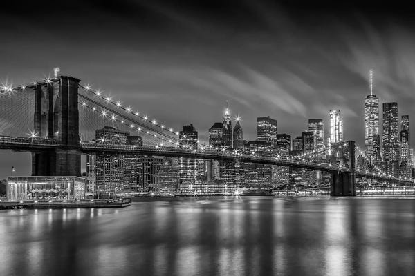 Bridges: Brooklyn Bridge Nightly Impressions by Melanie Viola