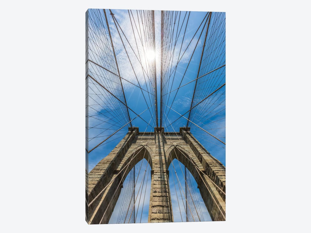 New York City Brooklyn Bridge Skyhigh by Melanie Viola 1-piece Canvas Wall Art