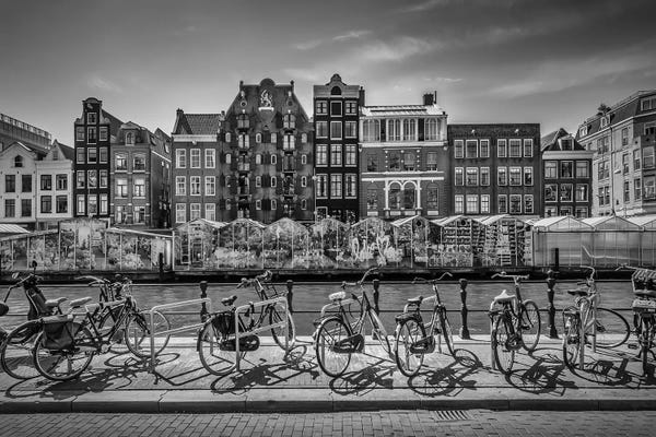Amsterdam: Amsterdam Singel With Flower Market by Melanie Viola