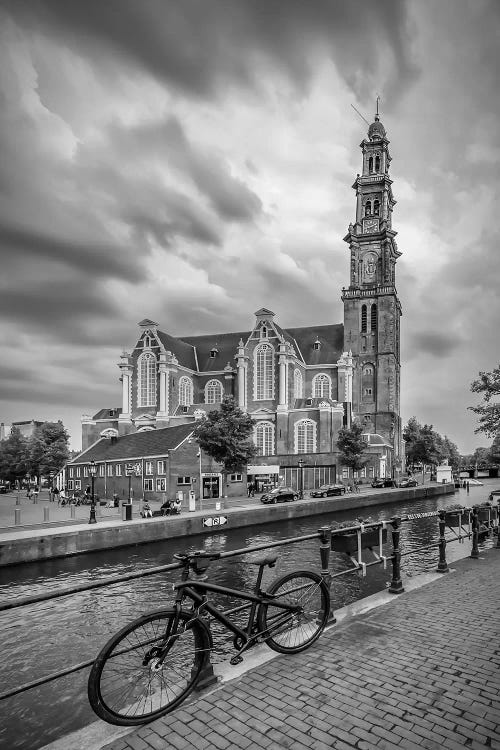 Amsterdam Westerkerk And Prinsengracht