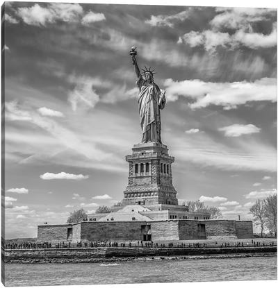NYC Statue Of Liberty Canvas Art Print - Famous Monuments & Sculptures
