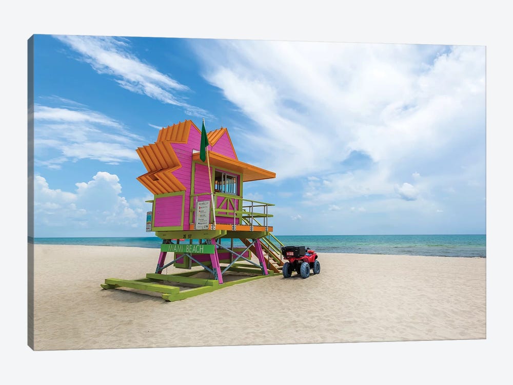 Miami Beach Summer Feeling by Melanie Viola 1-piece Canvas Art