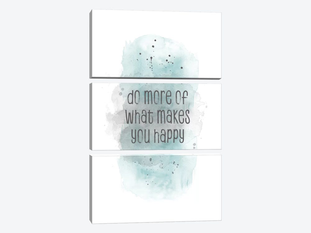 Do More Of What Makes You Happy | Watercolor Turquoise by Melanie Viola 3-piece Art Print