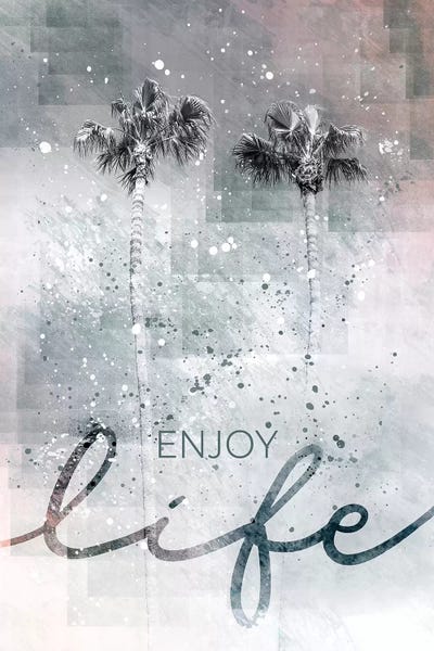 Idyllic Palm Trees | Enjoy Life by Melanie Viola canvas print