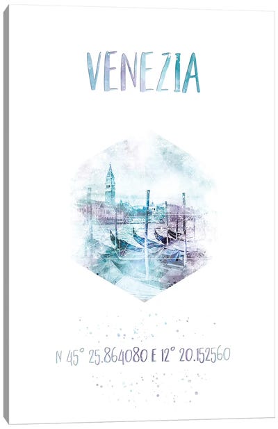 Coordinates Venice Grand Canal Canvas Art Print - Melanie Viola