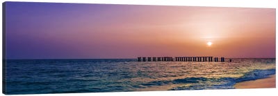 Gasparilla Island Sunset Panorama Canvas Art Print - Florida Art