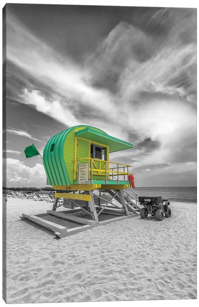 Typical Miami Beach Canvas Art Print - Color Pop Photography