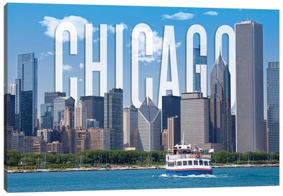 Skyline Of Chicago Canvas Art Print - Chicago Skylines