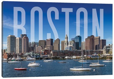 Skyline Of Boston Canvas Art Print - Massachusetts Art