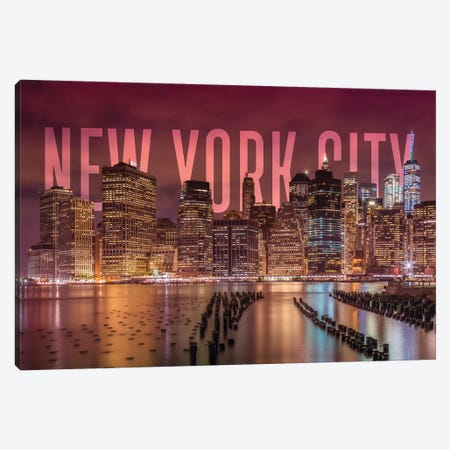 New York City Skyline Canvas Print #MEV366} by Melanie Viola Canvas Wall Art