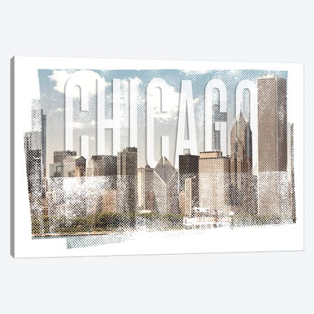Chicago Skyline | Vintage Canvas Print #MEV368} by Melanie Viola Canvas Print