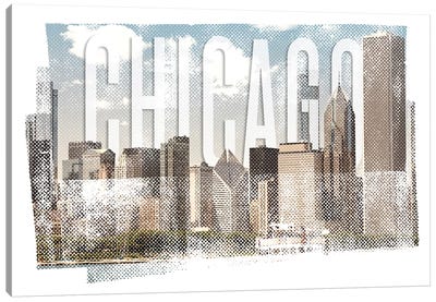 Chicago Skyline | Vintage Canvas Art Print - Chicago Posters
