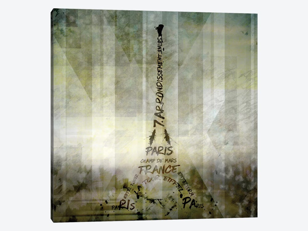 Digital Art Paris Eiffel Tower by Melanie Viola 1-piece Canvas Art