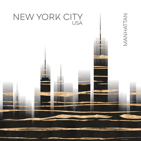 New York City Skylines: Urban Art NYC Skyline by Melanie Viola